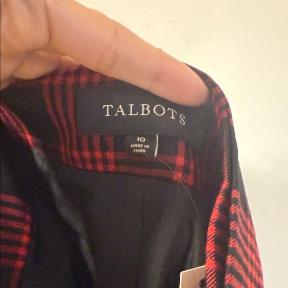 Talbots Plaid Red and Black Women's Skirt - Picture 3 of 6